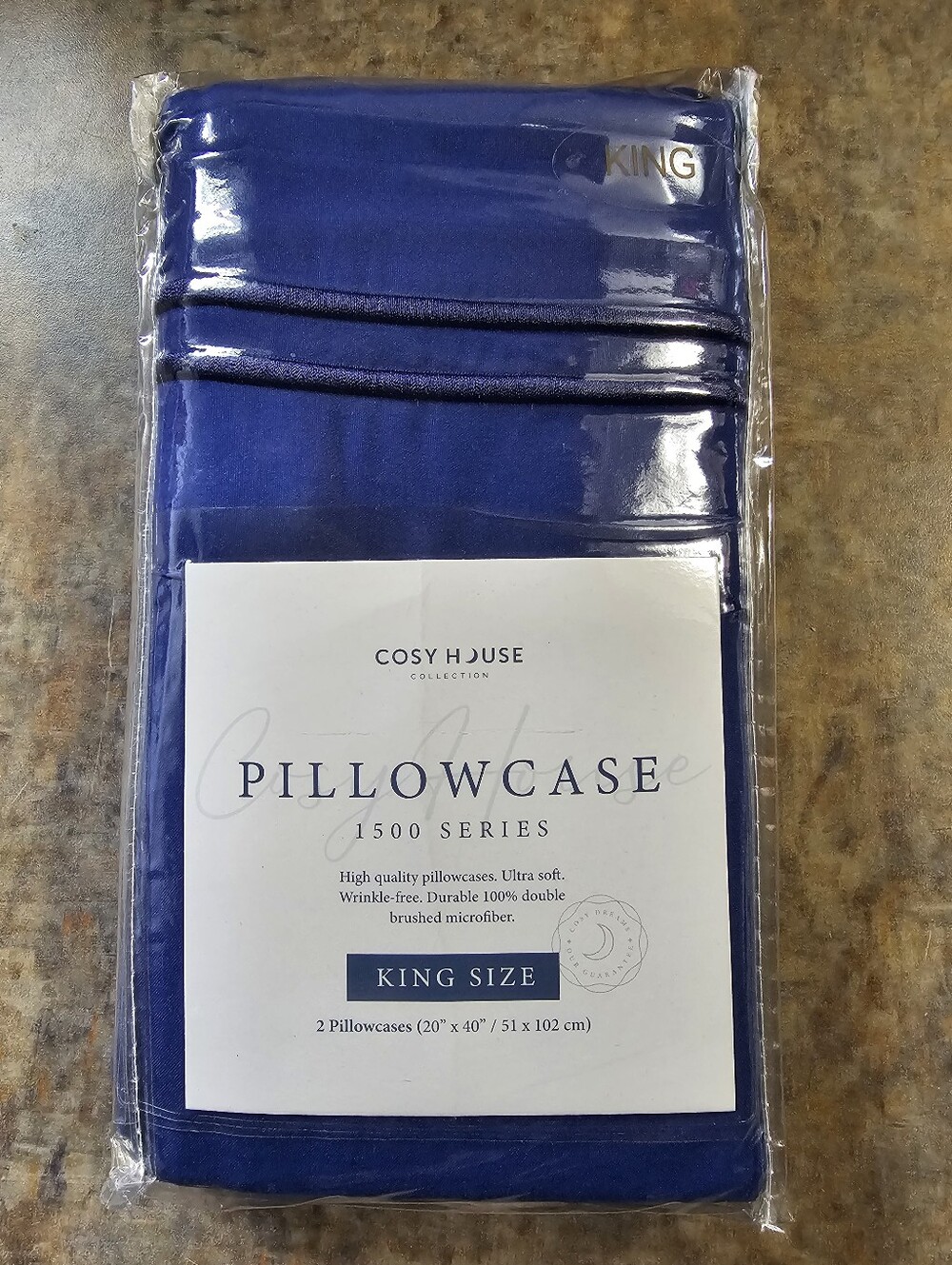 Cosy House High Quality 1500 Series 2 King Pillowcases Royal Blue Ultra Soft